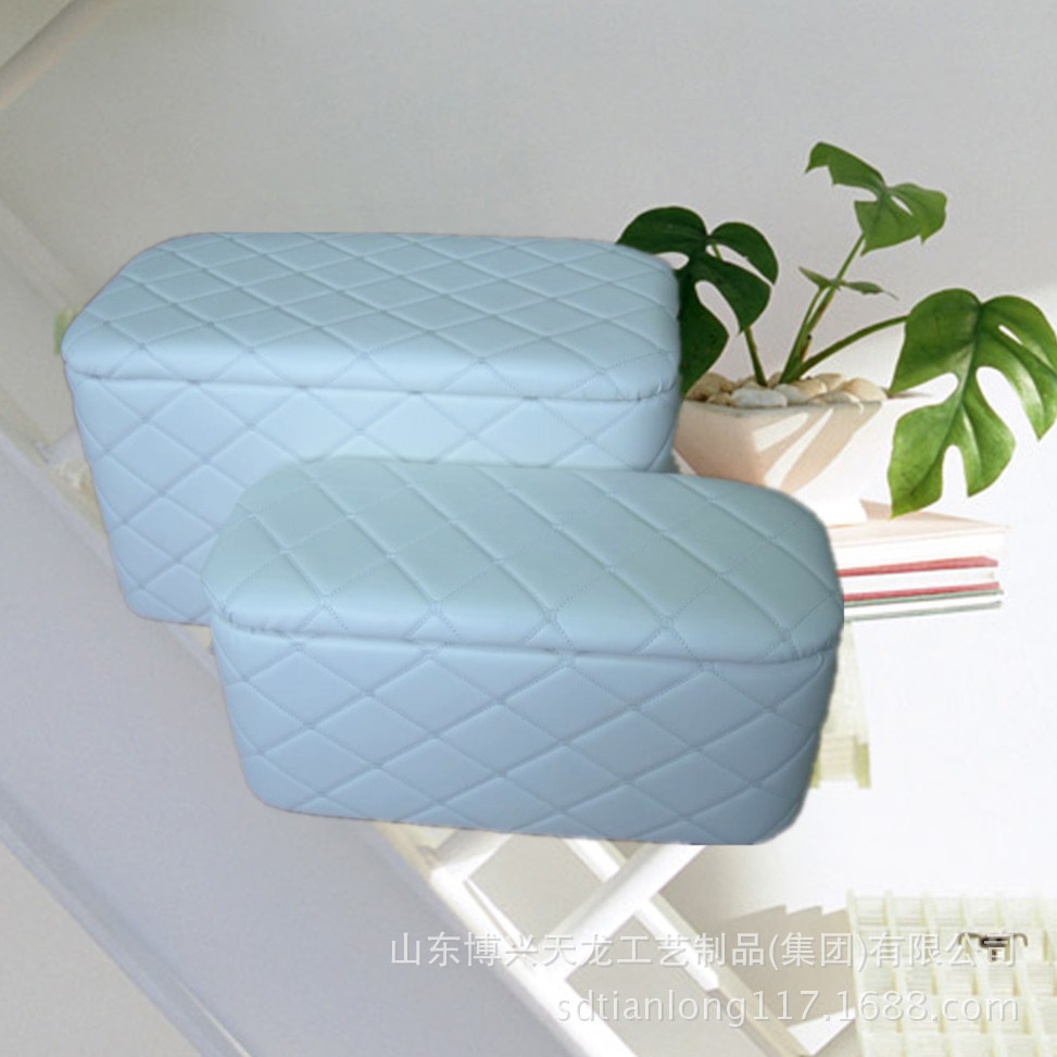 【供应(天然环保)皮革编织坐箱,储物箱等家居收纳用品】价格,厂家,图片,木质、竹质工艺品,山东博兴天龙工艺制品(集团)-